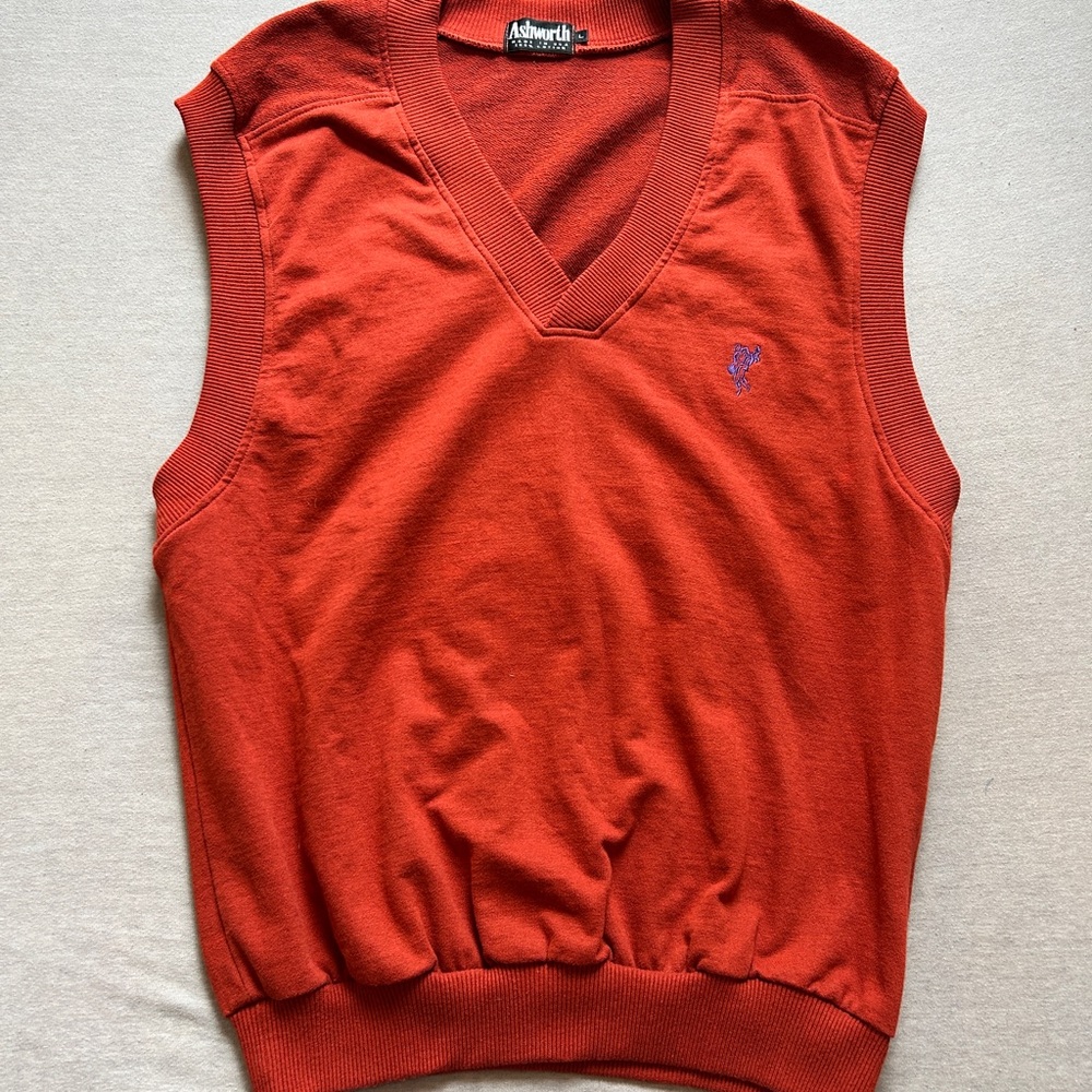 Vintage Early 90s Ashworth Men's V-Neck Vest